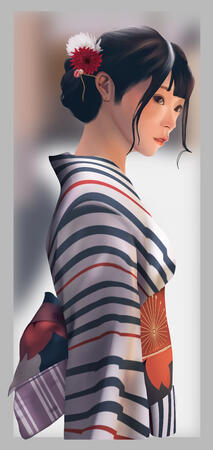 Kimono Girl Study Kimono Girl Study